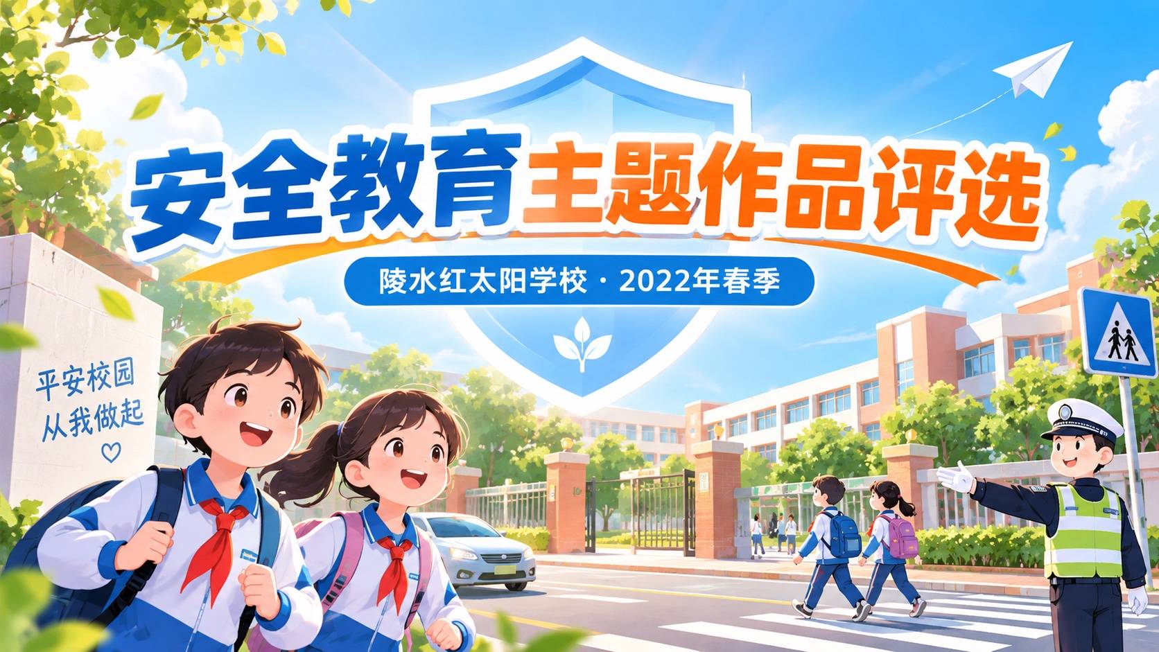 陵水红太阳学校2022年春季中小学生安全教育主题作品评选活动