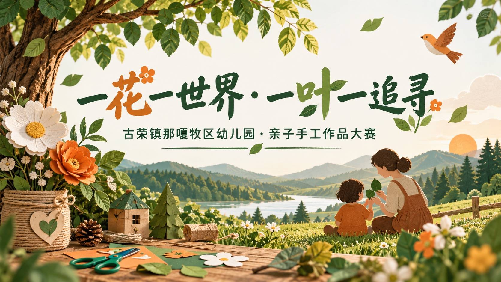 “一花一世界，一叶一追寻”亲子手工作品大赛
