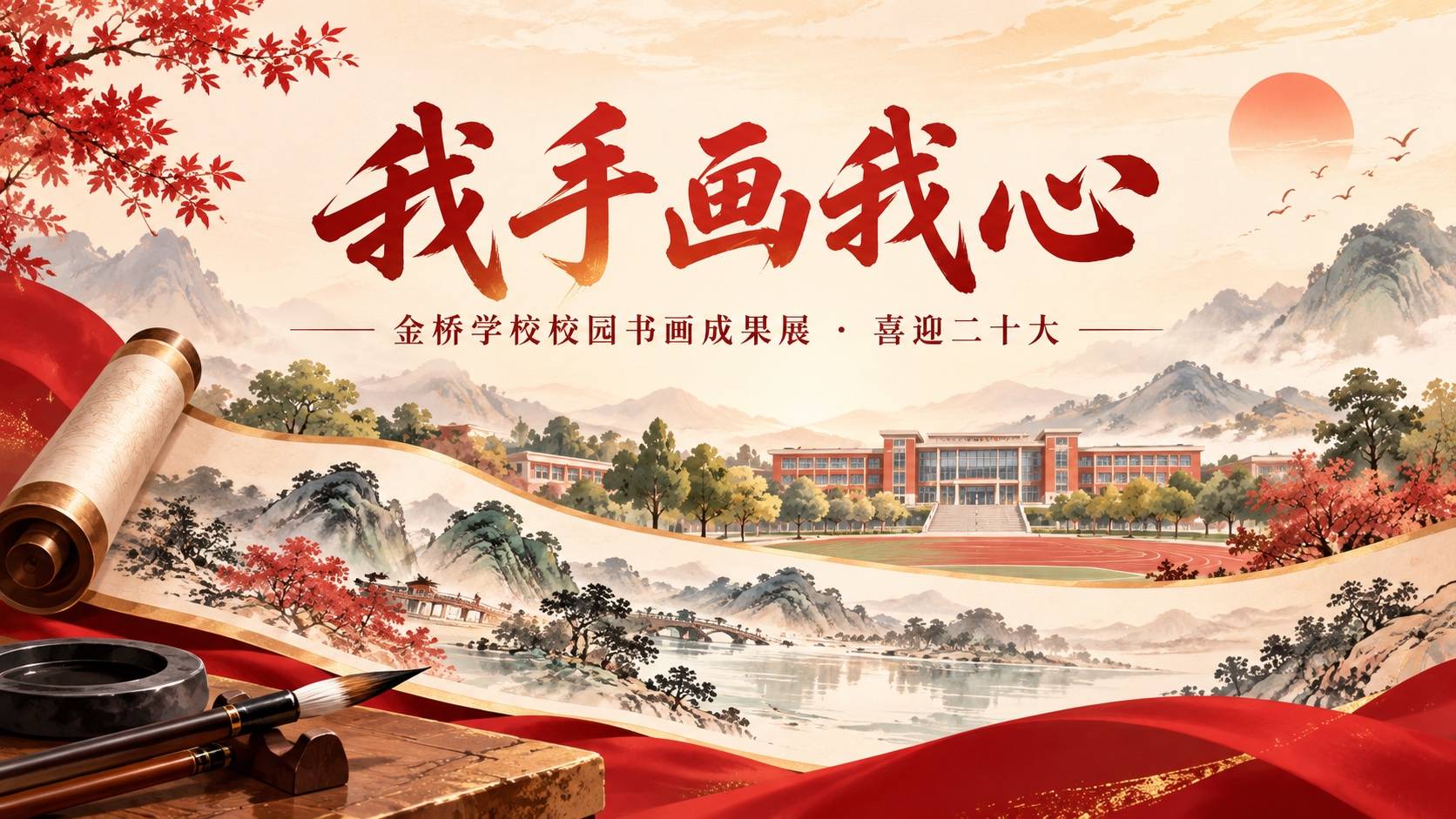 “喜迎二十大 我手画我心”—金桥学校校园书画成果展