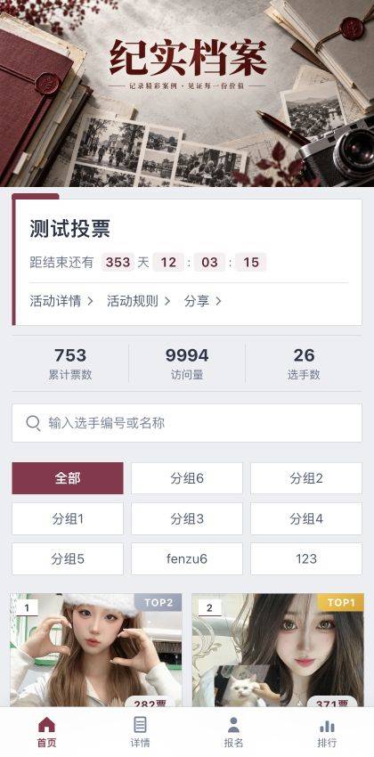 纪实档案模板预览封面